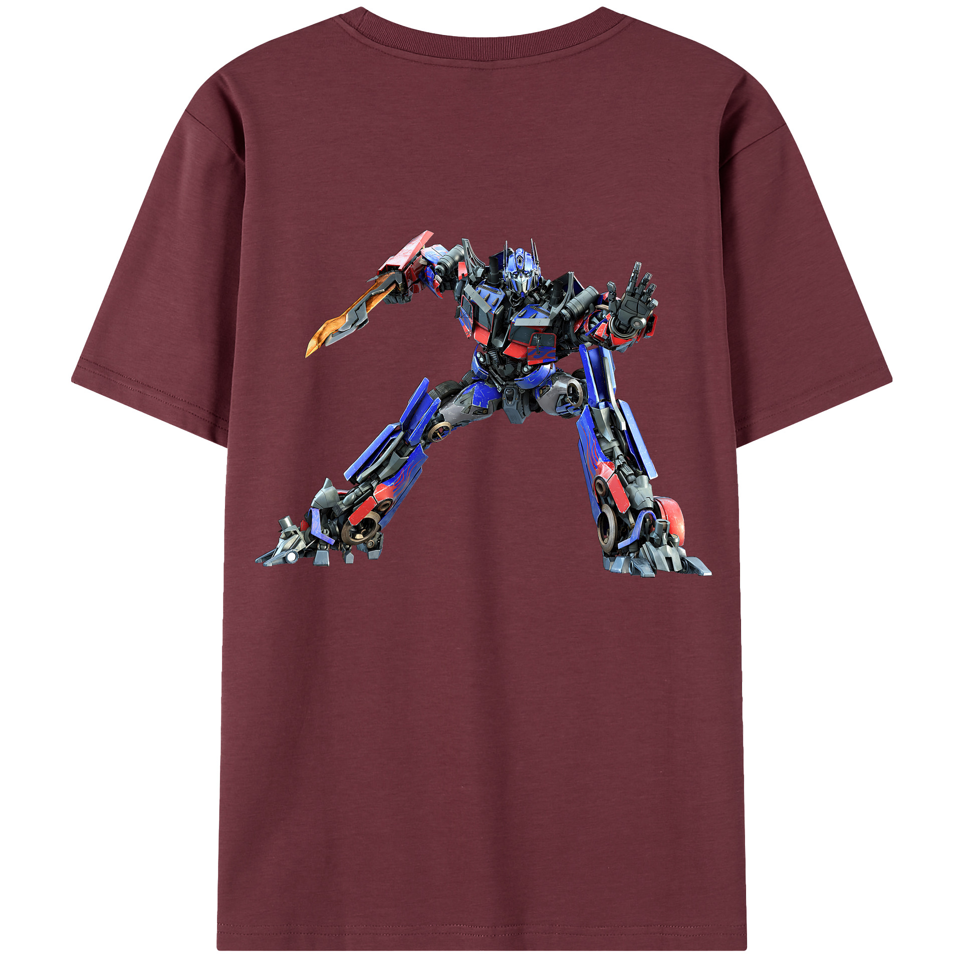 （画像用） Transformers トランスフォーマー 綿100％半袖Tシャツ（背面プリント）